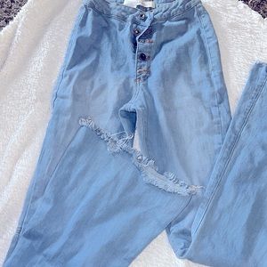 Flare Button Up Jeans